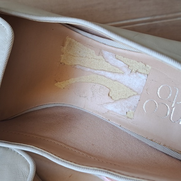 Franco Sarto Vianna Slip On Crom Heel Pointy Toe Boone Leather Dress Short Heels - Picture 14 of 14